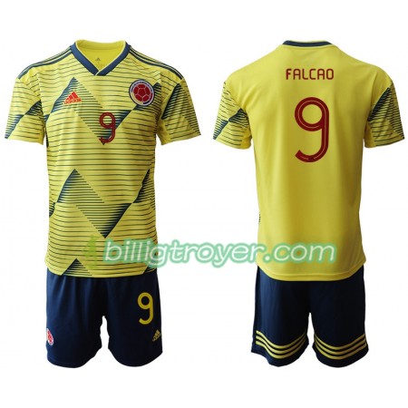 Billige Fotballdrakter Colombia FALCAO 9 Barn Hjemmedraktsett Copa América 2019 Kortermet